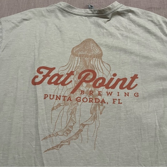 Fat Point Brewing Punta Gorda Florida Men's Gray T-Shirt Jellyfish Beer Size XXL - Picture 8 of 8